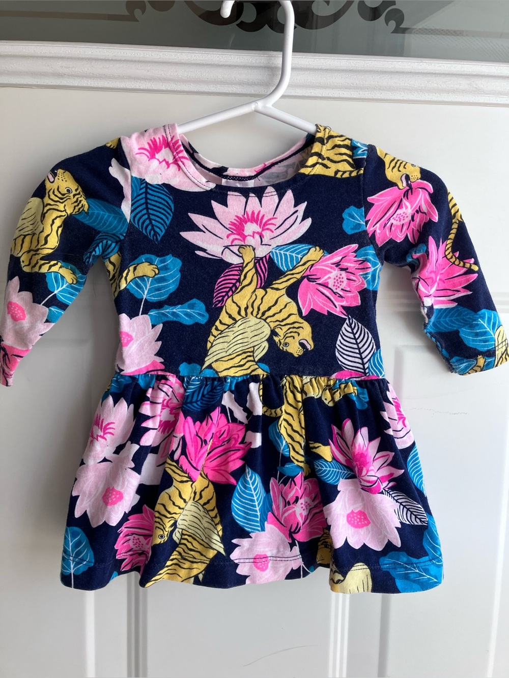 Bonds bodysuit dress floral tiger 3-6 months